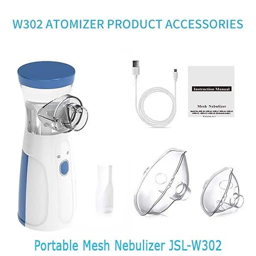 Mini Rechargeable | Portable Mesh Nebulizer Machine, For Adults and Kids, Travel and Household Use, Handheld Mesh Nebulizer For Breathing Problems (White)