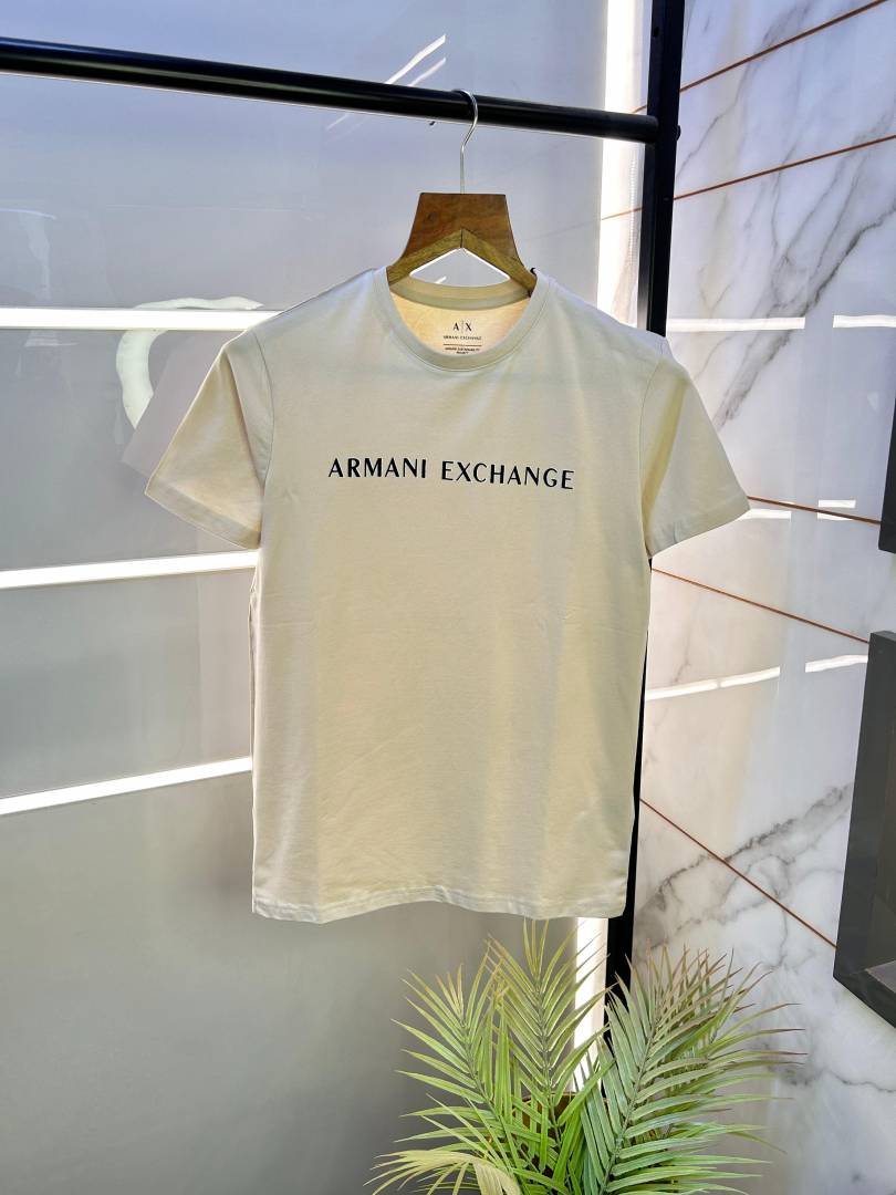 Arman_i Exchange Beige Premium Round Neck Printed T-shirt F2509-BE