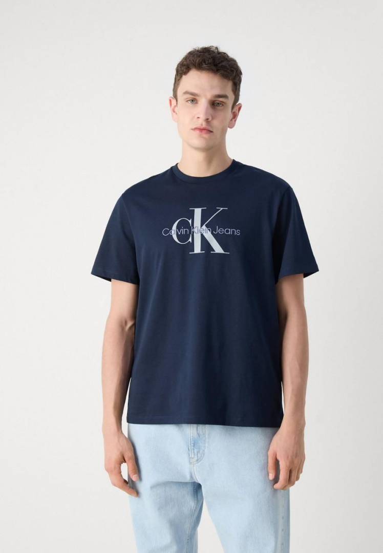 Calvin_Klein Navy Premium Round Neck Printed T-shirt F2664-NY