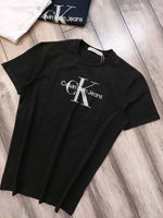 Calvin_Klein Black Premium Round Neck Printed T-shirt F2664-BL