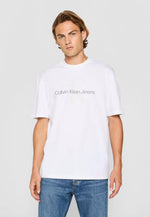 Calvin_Klein White Premium Round Neck Printed T-shirt F2664-WH