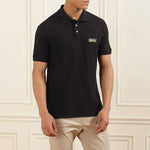Versace Black Imported Metal Logo Collar Neck Premium Polo T-shirt F2638-BL