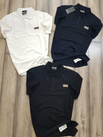 Versace Navy Imported Metal Logo Collar Neck Premium Polo T-shirt F2638-NY