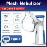 Mini Rechargeable | Portable Mesh Nebulizer Machine, For Adults and Kids, Travel and Household Use, Handheld Mesh Nebulizer For Breathing Problems (White)